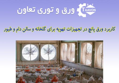 کاربرد ورق پانچ در تجهیزات تهویه برای گلخانه و سالن دام و طیور
